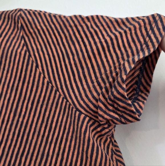 Women's Brooks Brothers Terracotta Orange & Navy Blue T Shirt, Size S - Picture 9 of 14